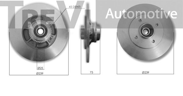 TREVI AUTOMOTIVE Riteņa rumbas gultņa komplekts WB2293